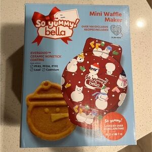 Mini waffle maker - snowman - NEW